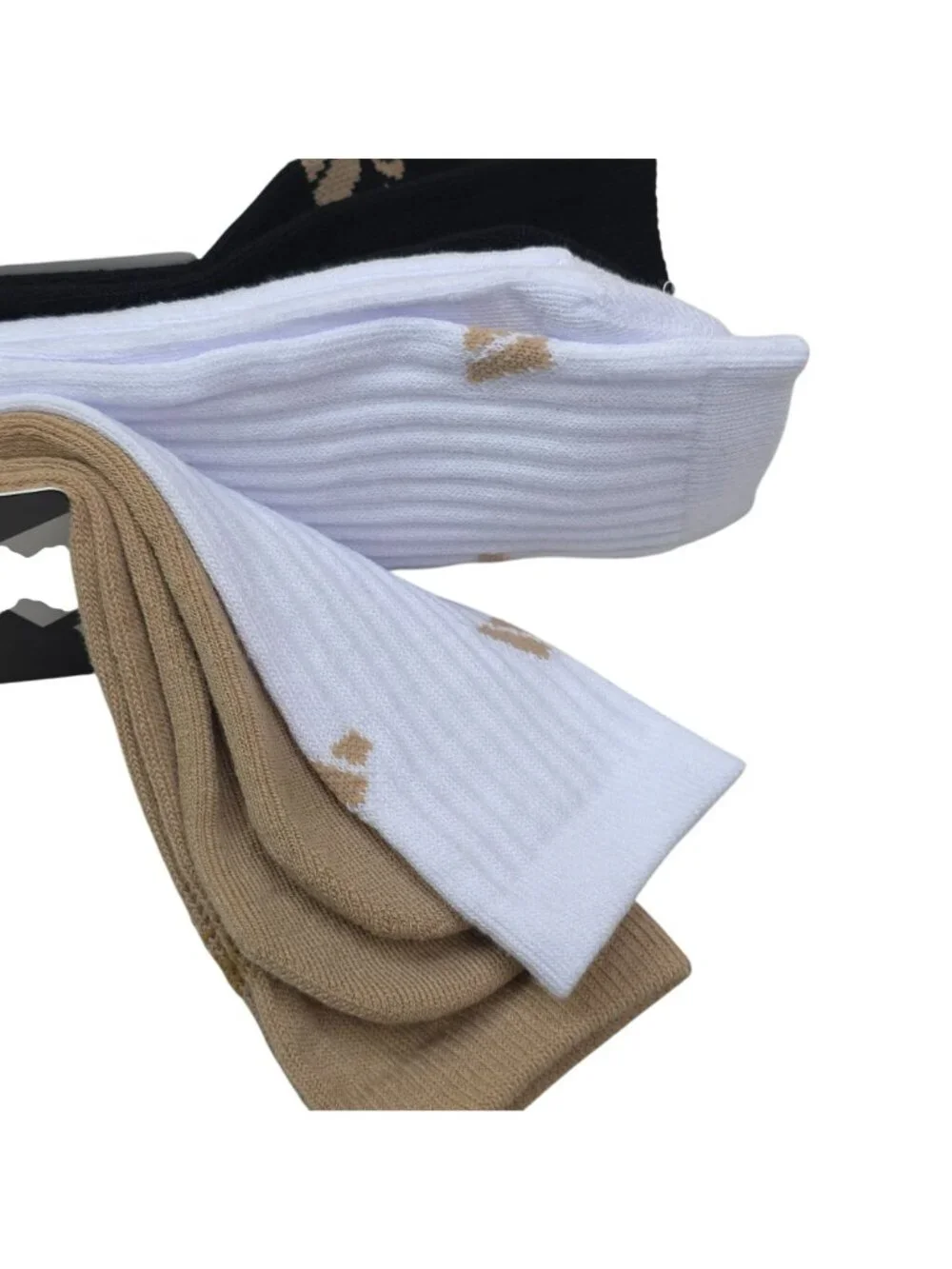 Adidas Men Cushioned Crew Socks 3Pk ClimaCool Arch Compression Beige/White/Black